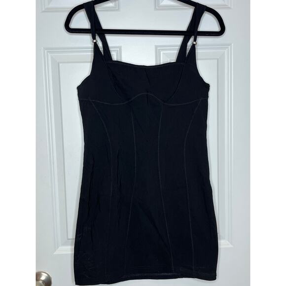 I AM GIA NEW Black Idez Mini Bodycon Dress Corset Style Size Large - Picture 2 of 11
